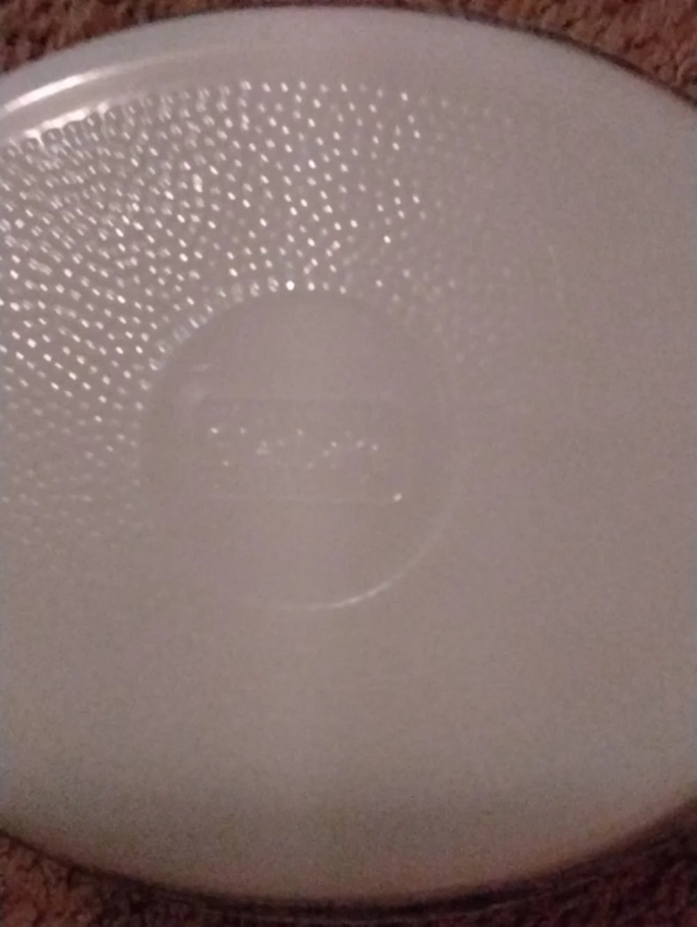 Glasbake White Divided Serving Dish with Currier And Ives Farm Scene